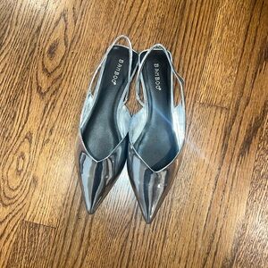 Metallic silver flats